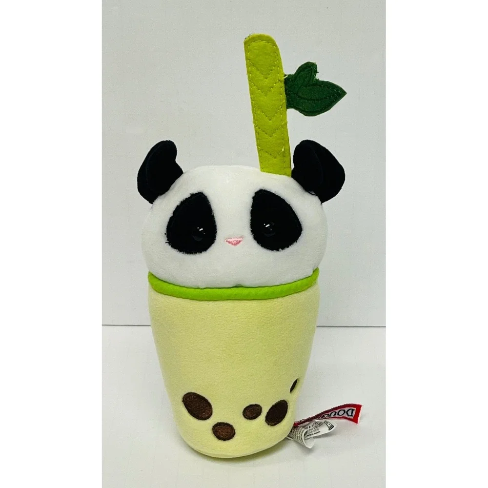 Douglas Cuddle Toys Panda Green Boba Tea/ Bamboo Straw 8